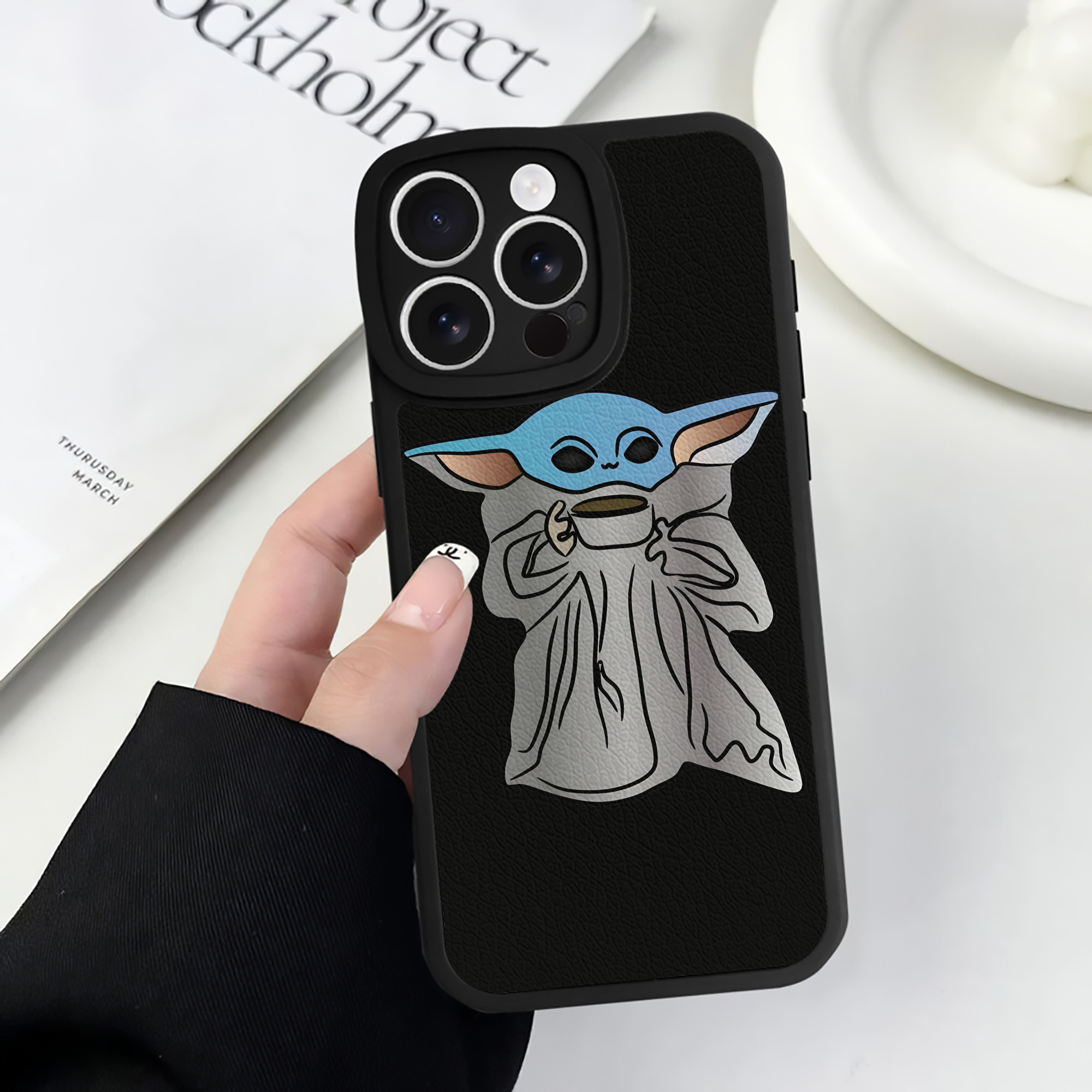 （画像用） スター・ウォーズ Star Wars 【iPhone 16シリーズ対応】シリコンスマホケース（レザー調） 材質：シリコン